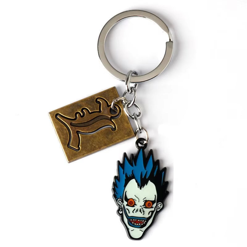 Deathnote Keychain Death Note Keychain Double L Black Notebook Pendant Key Chain Cospaly Accessories Keyring for Women Men Jewel