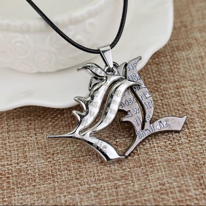 Anime Death Note Necklace Misa Amane Cosplay Halberd Pendant Necklaces Cross Halloween Choker Accessories Jewelry Gift