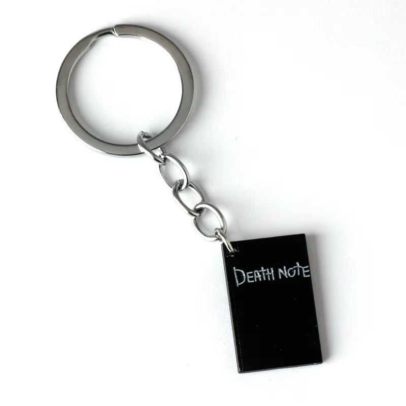 Deathnote Keychain Death Note Keychain Double L Black Notebook Pendant Key Chain Cospaly Accessories Keyring for Women Men Jewel