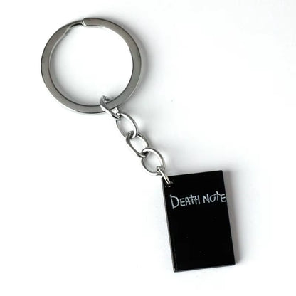 Deathnote Keychain Death Note Keychain Double L Black Notebook Pendant Key Chain Cospaly Accessories Keyring for Women Men Jewel