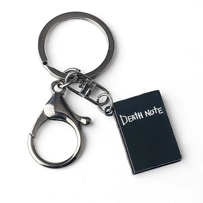 Deathnote Keychain Death Note Keychain Double L Black Notebook Pendant Key Chain Cospaly Accessories Keyring for Women Men Jewel