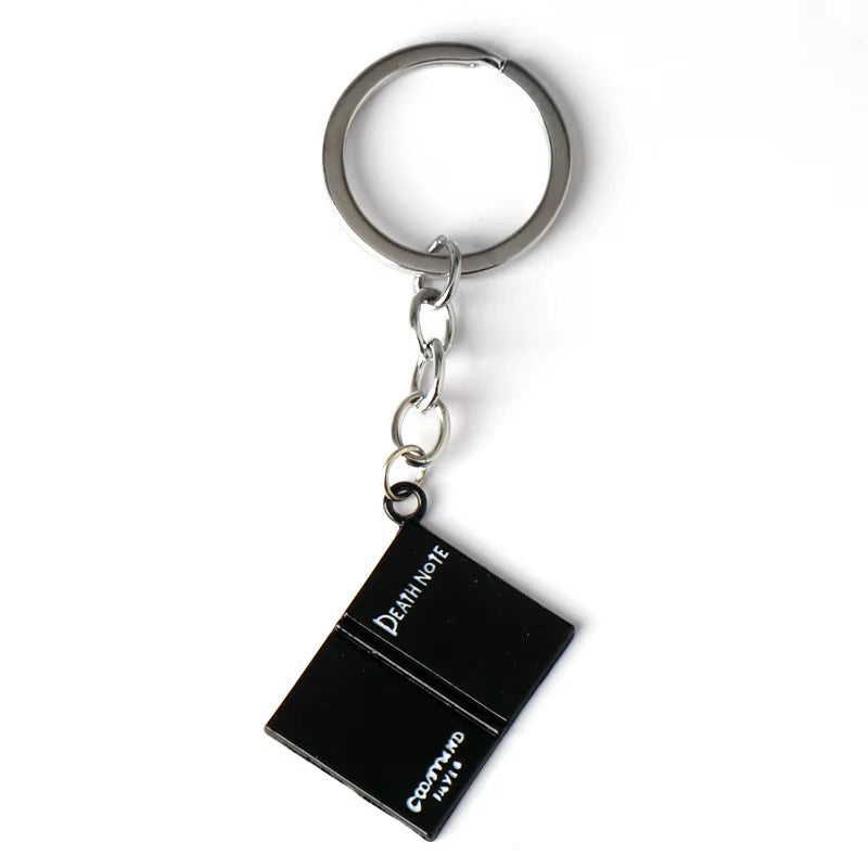 Deathnote Keychain Death Note Keychain Double L Black Notebook Pendant Key Chain Cospaly Accessories Keyring for Women Men Jewel