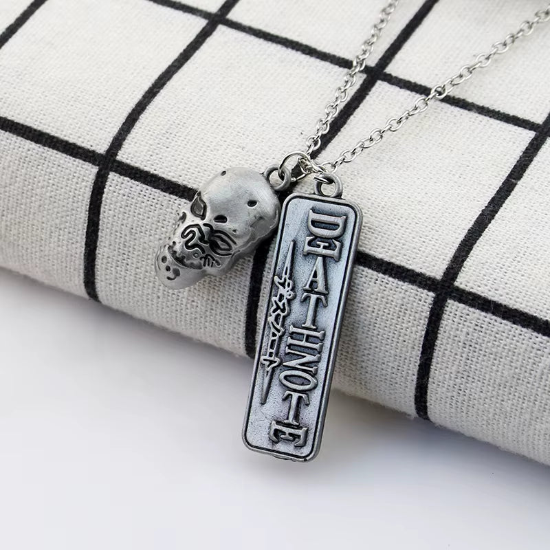 Anime Death Note Necklace Misa Amane Cosplay Halberd Pendant Necklaces Cross Halloween Choker Accessories Jewelry Gift